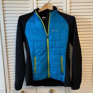 Marmot Blue and Lime Green lightweight jacket